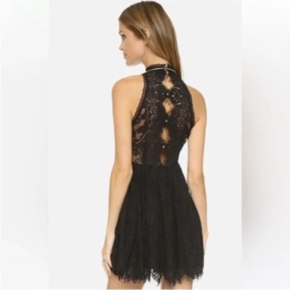 Free People Womens Mini Dress 2 Lace Witchy Fairygoth Whimsigoth Party Cocktail - Picture 8 of 15